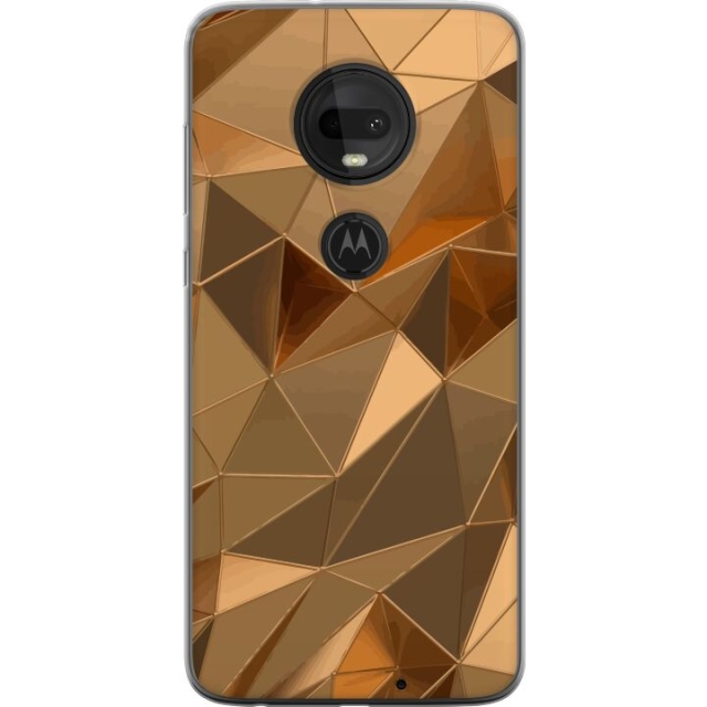 Mobile case for Motorola Moto G7  with 3D Gold design