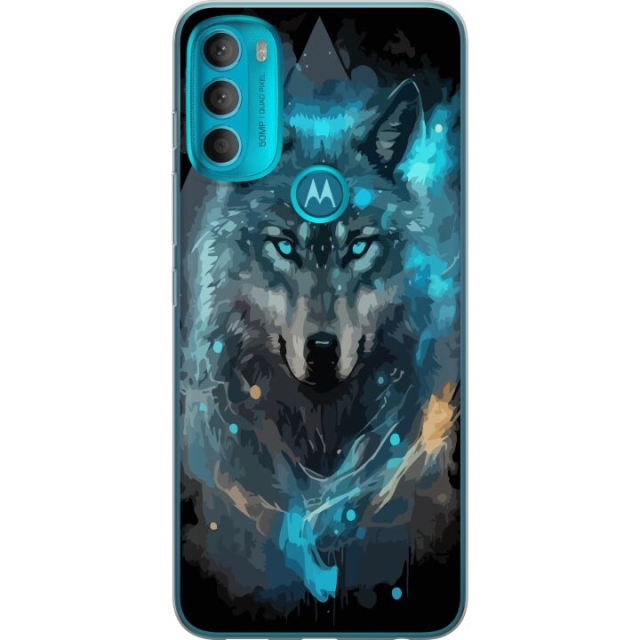 Mobile case for Motorola Moto G71 5G with Wolf design