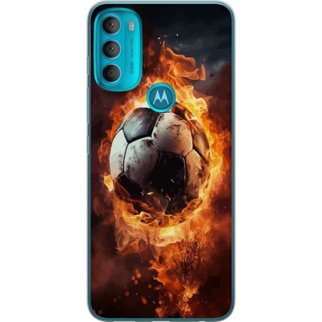Mobile case for Motorola Moto G71 5G with Football design