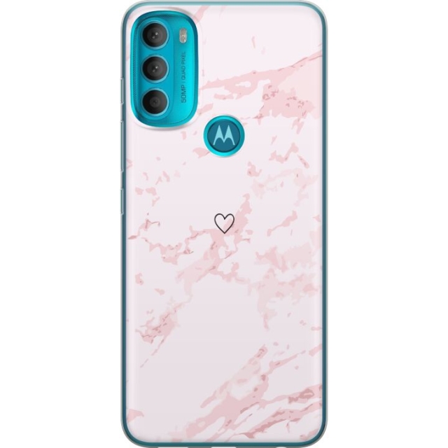 Mobile case for Motorola Moto G71 5G with Pink Heart design