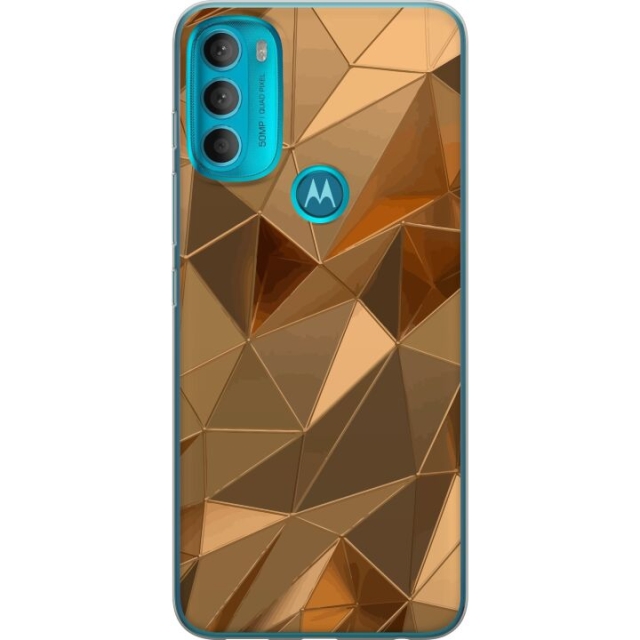 Mobile case for Motorola Moto G71 5G with 3D Gold design
