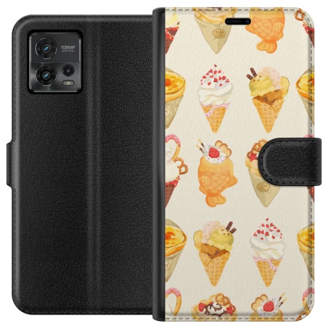 Wallet case for Motorola Moto G72 with Glassy design