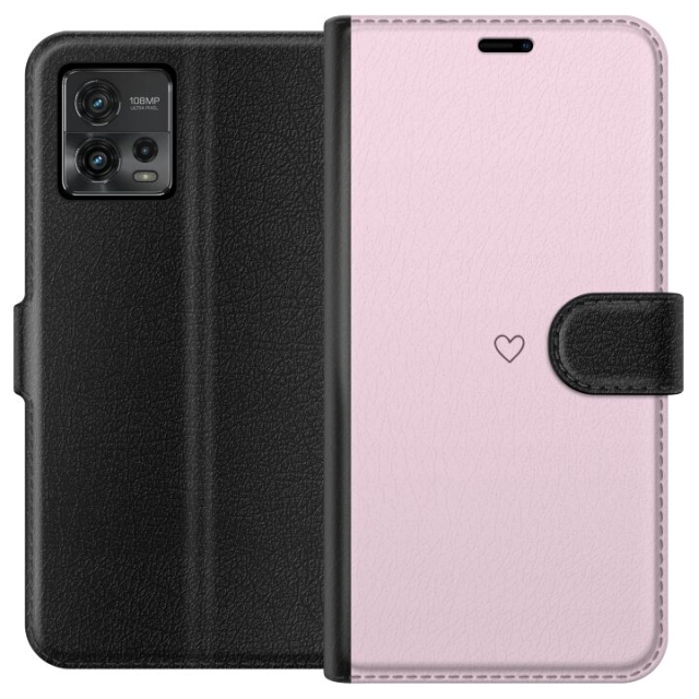 Wallet case for Motorola Moto G72 with Heart design