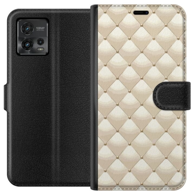 Wallet case for Motorola Moto G72 with Gold shine design