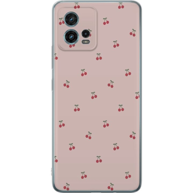 Mobile case for Motorola Moto G72 with Cherry design