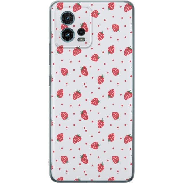 Mobile case for Motorola Moto G72 with Strawberries design