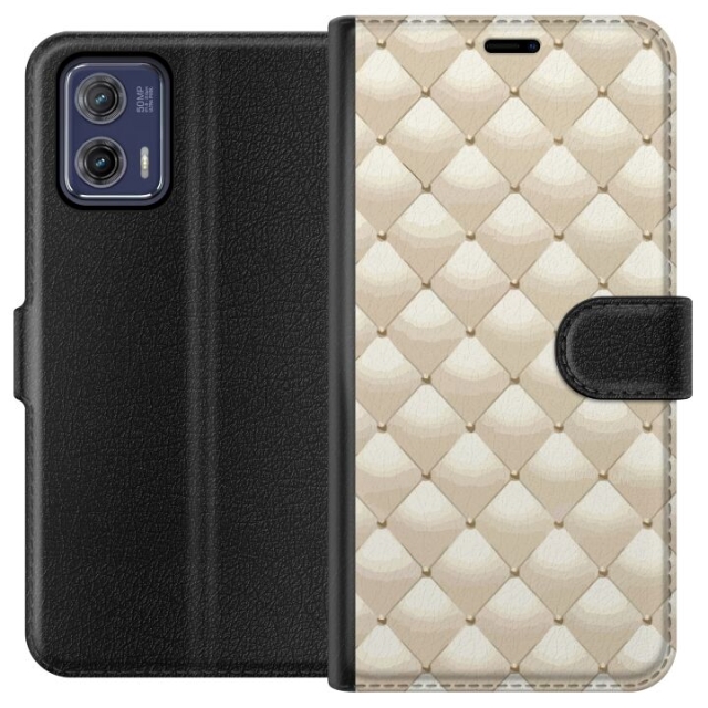 Wallet case for Motorola Moto G73 with Gold shine design