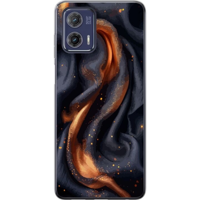 Mobile case for Motorola Moto G73 with Fiery silk design