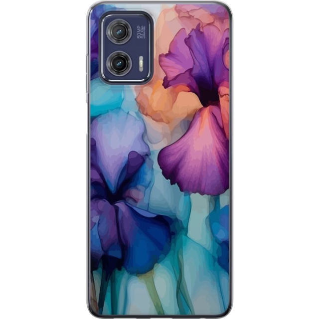 Mobile case for Motorola Moto G73 with Magical flowers design