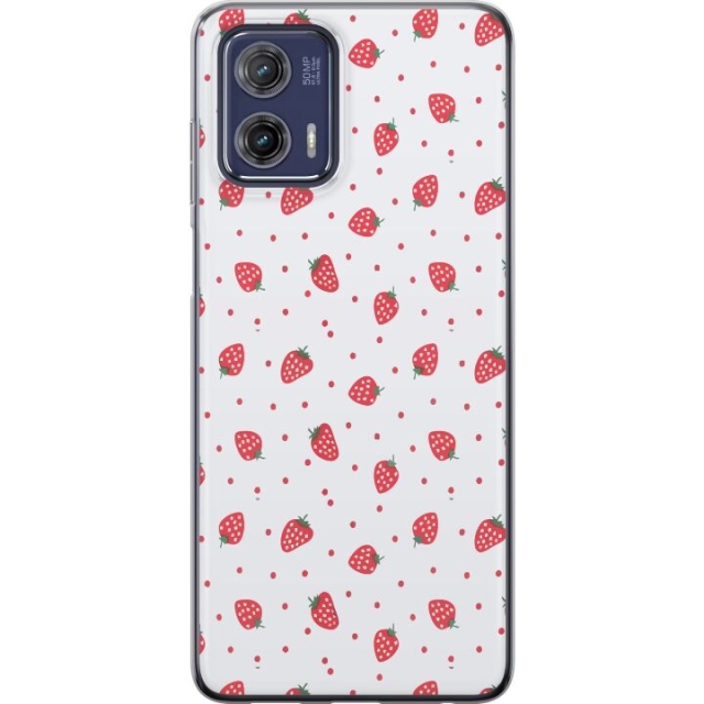 Mobile case for Motorola Moto G73 with Strawberries design