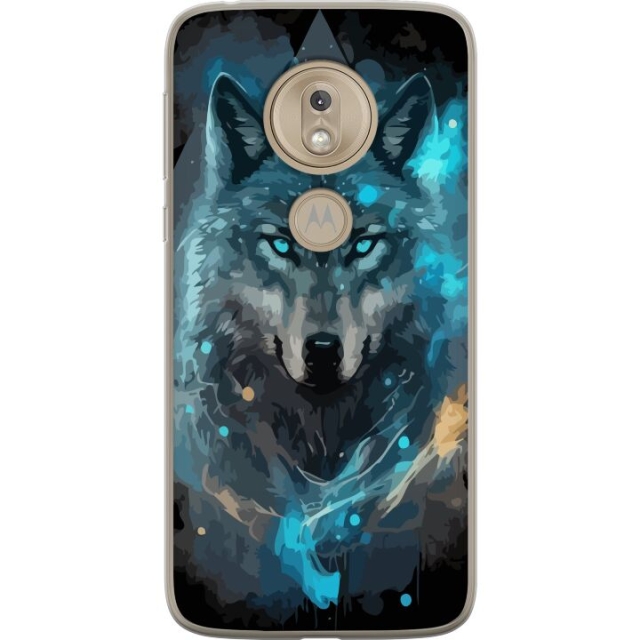 Mobile case for Motorola Moto G7 Play with Wolf design