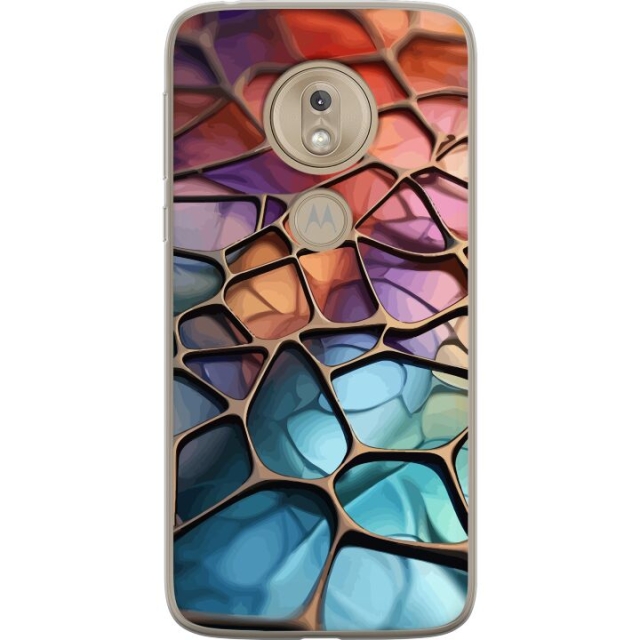 Mobile case for Motorola Moto G7 Play with Metallic pattern design