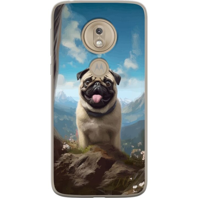 Mobile case for Motorola Moto G7 Play with Happy Dog design