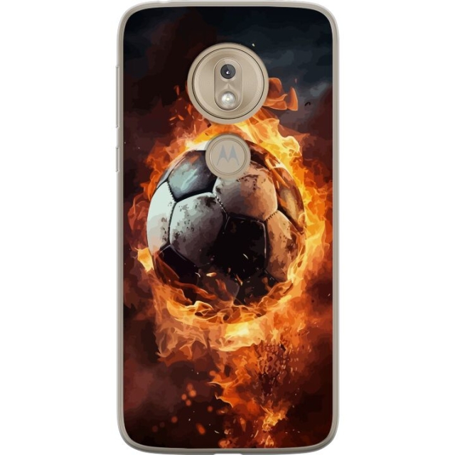 Mobile case for Motorola Moto G7 Play with Football design