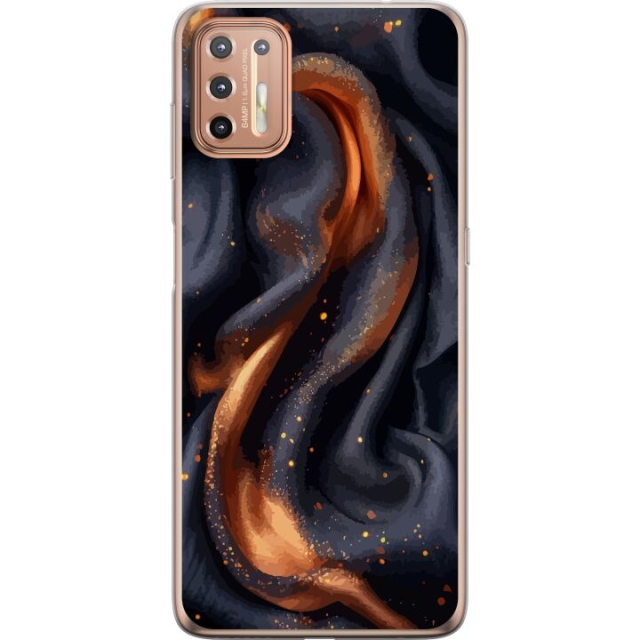 Mobile case for Motorola Moto G9 Plus with Fiery silk design