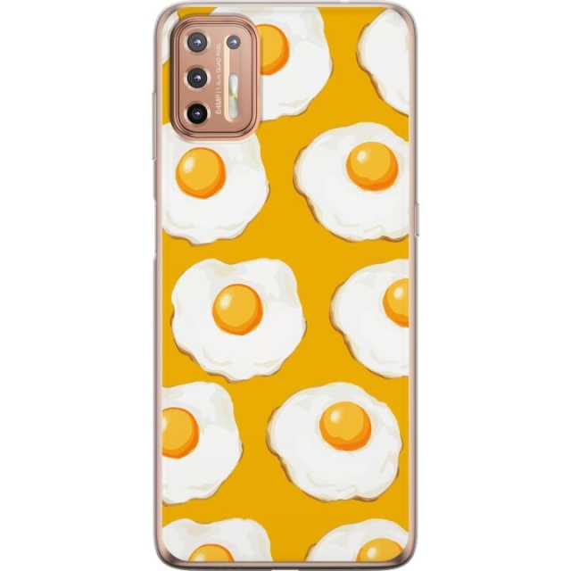 Mobile case for Motorola Moto G9 Plus with Fried egg design