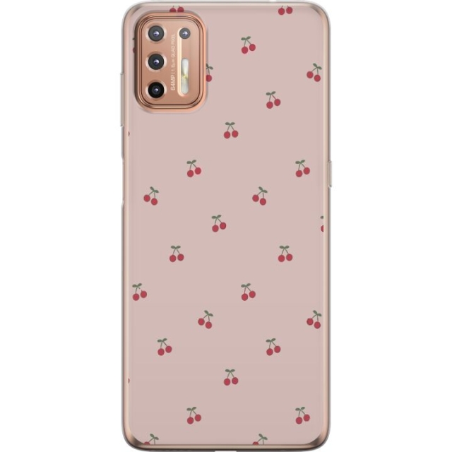 Mobile case for Motorola Moto G9 Plus with Cherry design