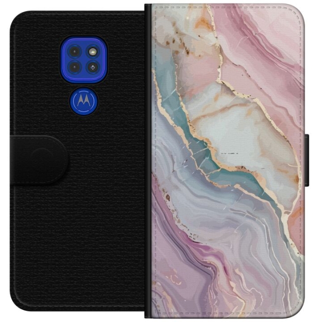 Wallet case for Motorola Moto G9 Play with Marble design