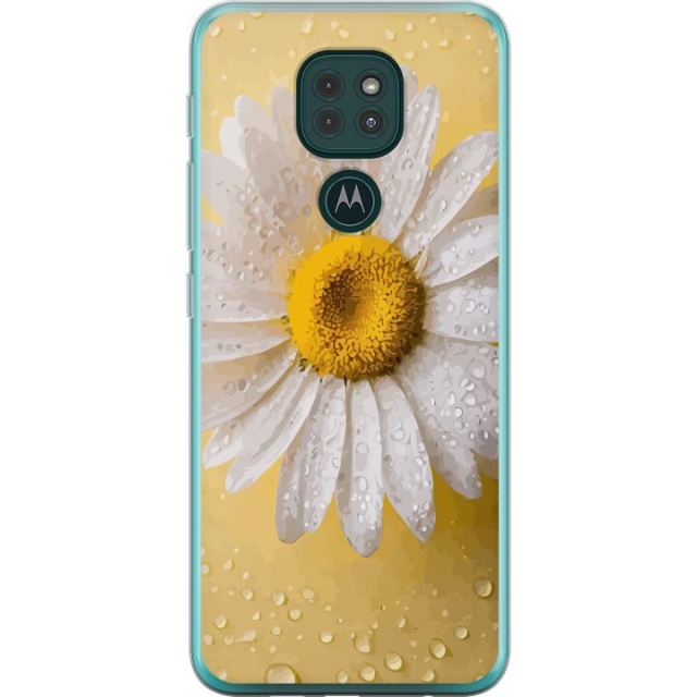 Mobile case for Motorola Moto G9 Play with Porslinsblomma design