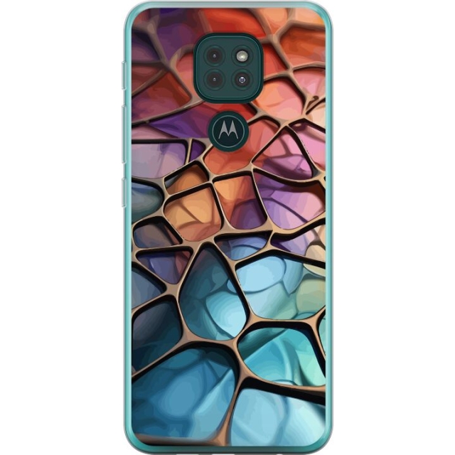 Mobile case for Motorola Moto G9 Play with Metallic pattern design