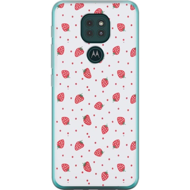 Mobile case for Motorola Moto G9 Play with Strawberries design