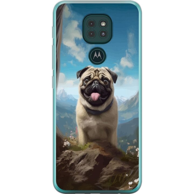 Mobile case for Motorola Moto G9 Play with Happy Dog design
