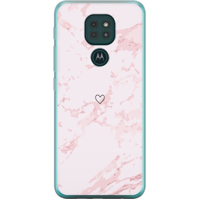 Mobile case for Motorola Moto G9 Play with Pink Heart design