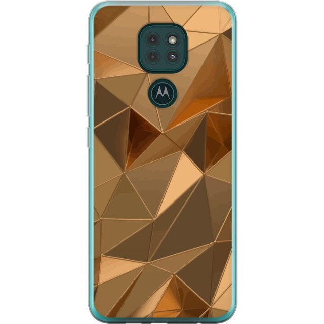 Mobile case for Motorola Moto G9 Play with 3D Gold design
