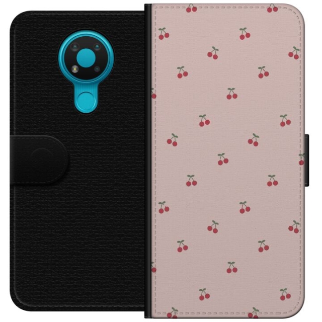 Wallet case for Nokia 3.4 with Cherry design