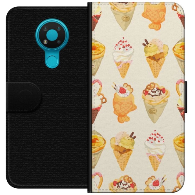 Wallet case for Nokia 3.4 with Glassy design