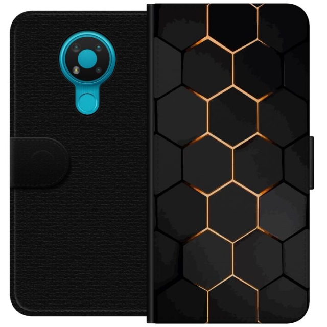 Wallet case for Nokia 3.4 with Luxurious Pattern design