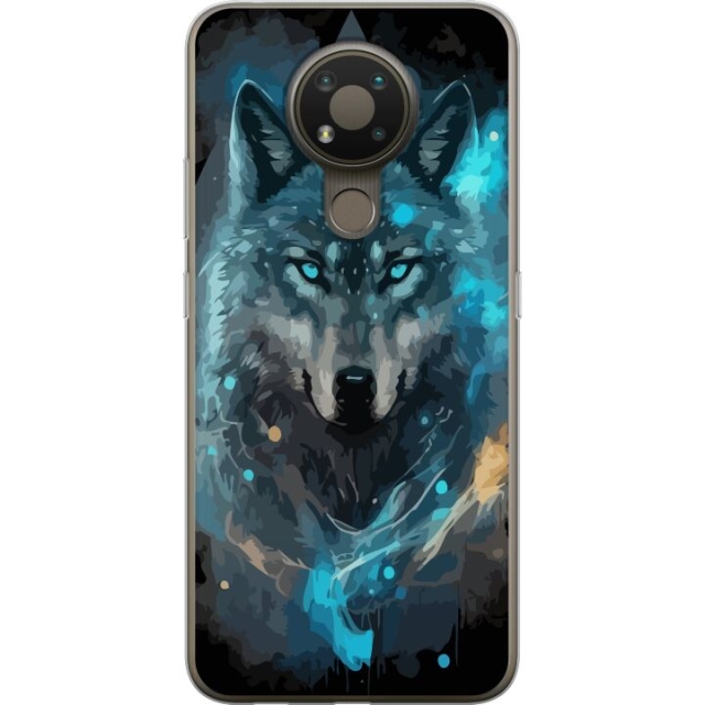 Mobile case for Nokia 3.4 with Wolf design