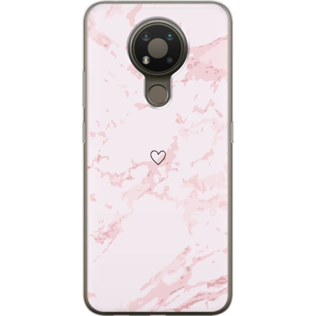 Mobile case for Nokia 3.4 with Pink Heart design