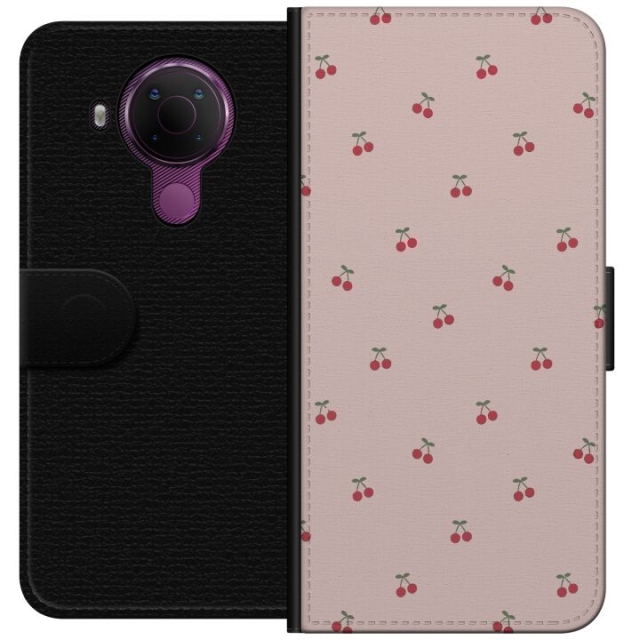 Wallet case for Nokia 5.4 with Cherry design