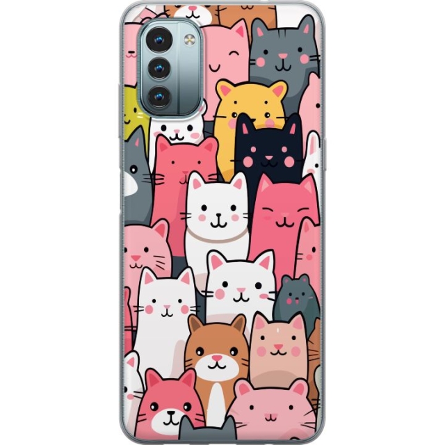 Mobile case for Nokia G11 with Cat pattern design