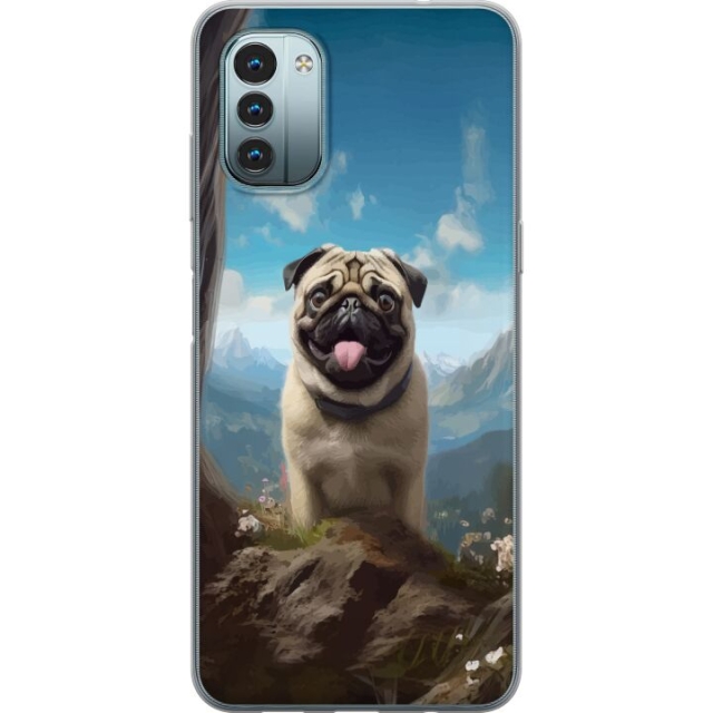 Mobile case for Nokia G11 with Happy Dog design