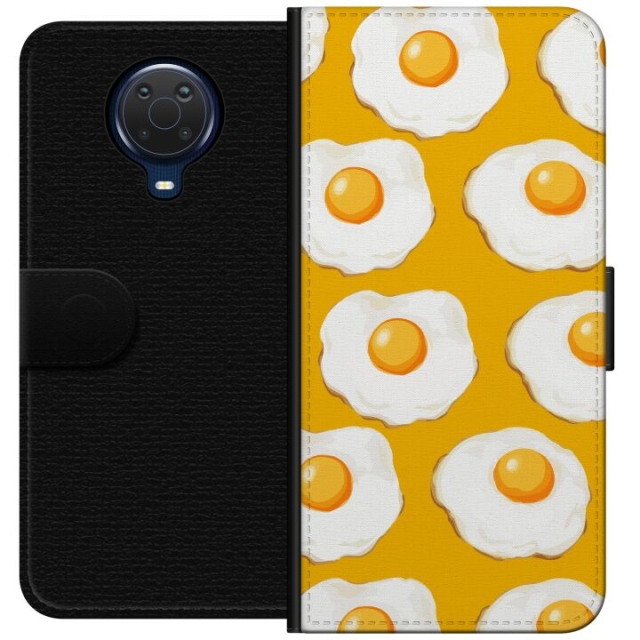 Wallet case for Nokia G20 with Fried egg design