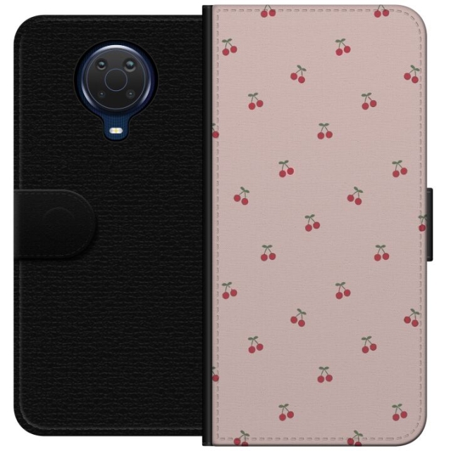 Wallet case for Nokia G20 with Cherry design