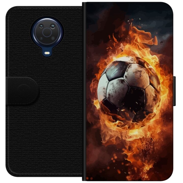 Wallet case for Nokia G20 with Football design