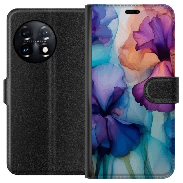 Wallet case for OnePlus 11 with Magical flowers design