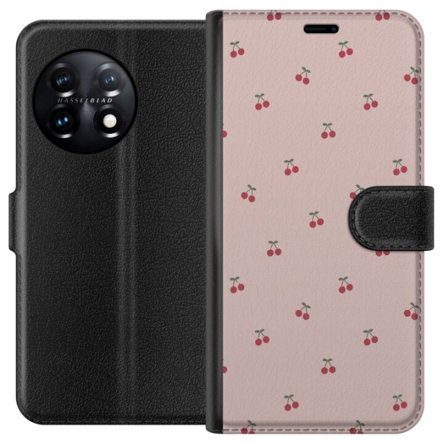 Wallet case for OnePlus 11 with Cherry design