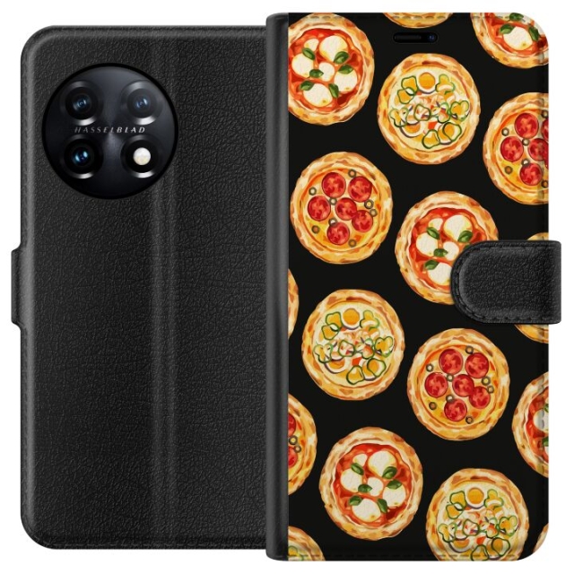 Wallet case for OnePlus 11 with Pizza design