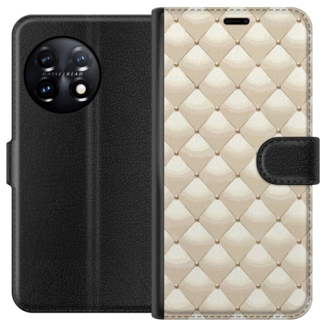 Wallet case for OnePlus 11 with Gold shine design