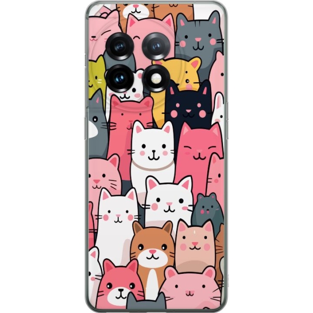 Mobile case for OnePlus 11 with Cat pattern design