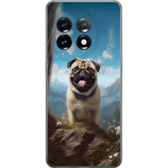 Mobile case for OnePlus 11 with Happy Dog design