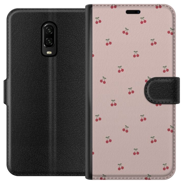 Wallet case for OnePlus 6T with Cherry design