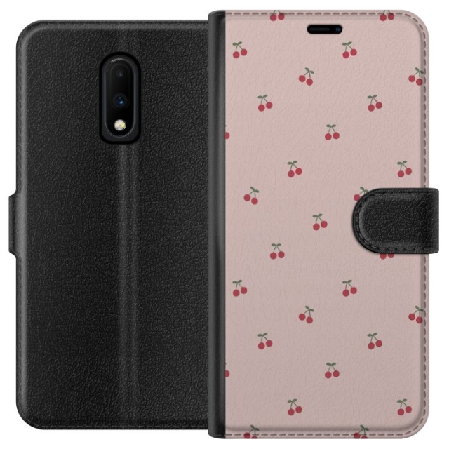 Wallet case for OnePlus 7 with Cherry design