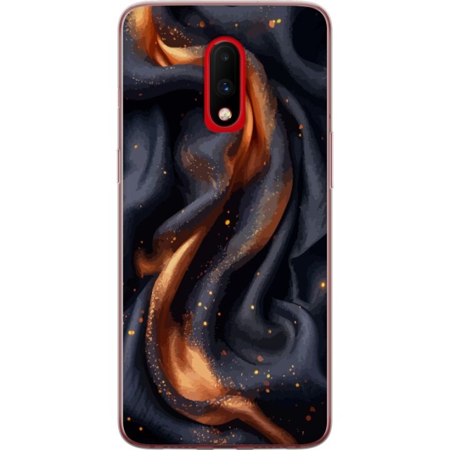 Mobile case for OnePlus 7 with Fiery silk design