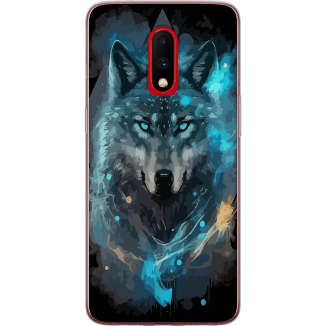 Mobile case for OnePlus 7 with Wolf design
