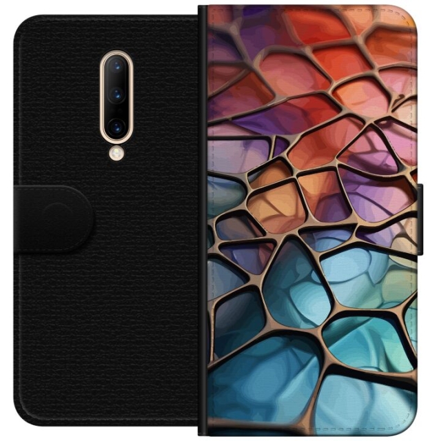 Wallet case for OnePlus 7 Pro with Metallic pattern design